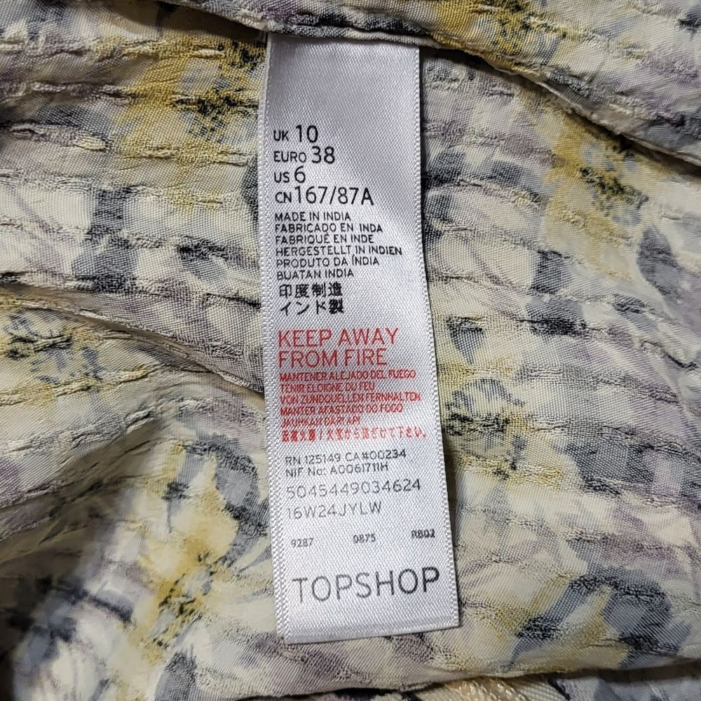 Topshop Women's Halter Floral Print Cold Shoulder Wide Leg Jumpsuit Size 6 EUC - Picture 8 of 12